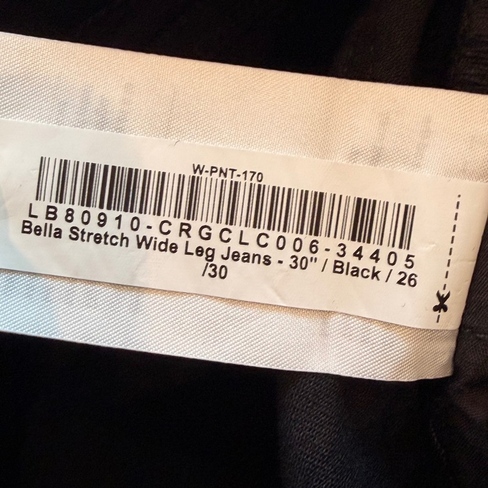 Quince Bella Stretch Wide Leg Jeans Denim Date Trip Vaca Black 26 Regular NWT - Picture 13 of 13